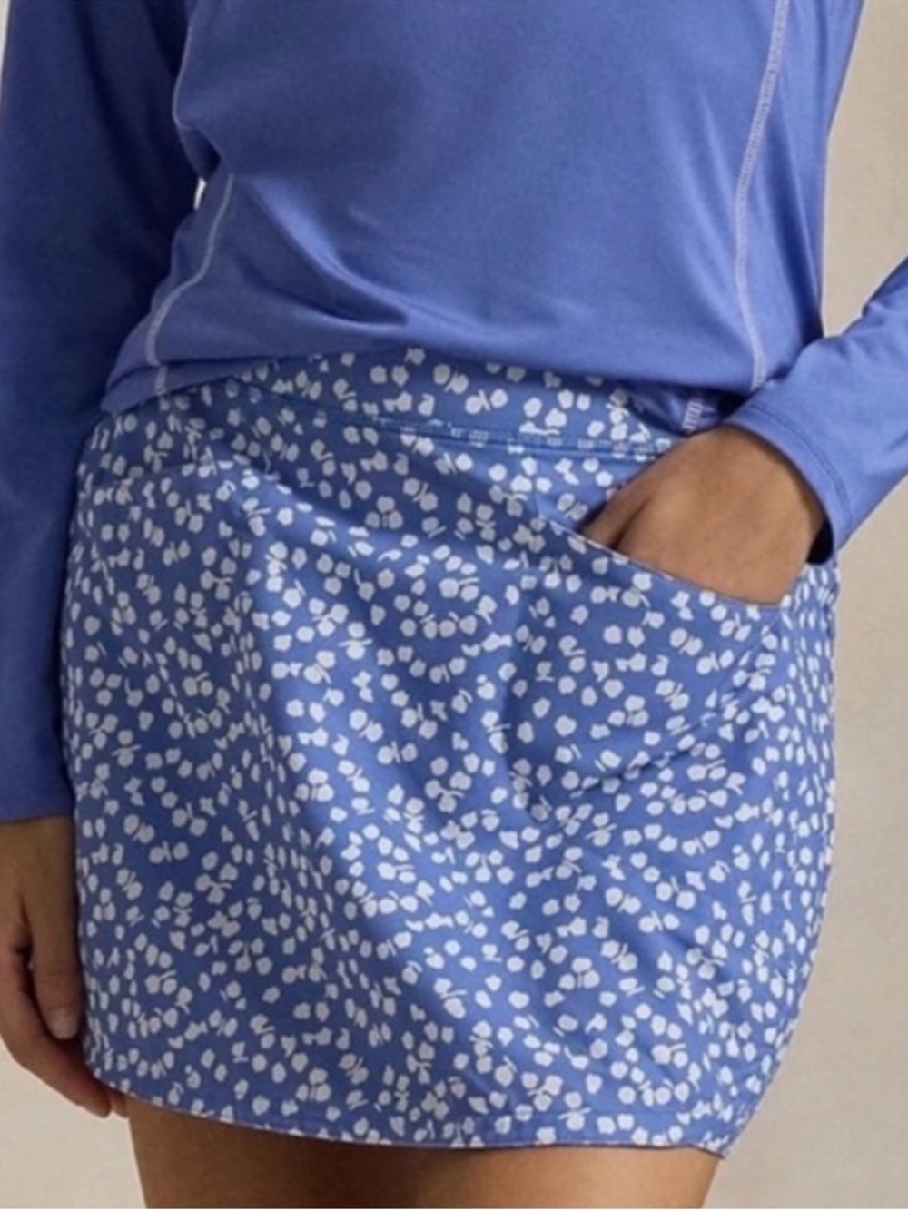 Ralph Lauren RLX Blue and White Printed SKORT ONLY